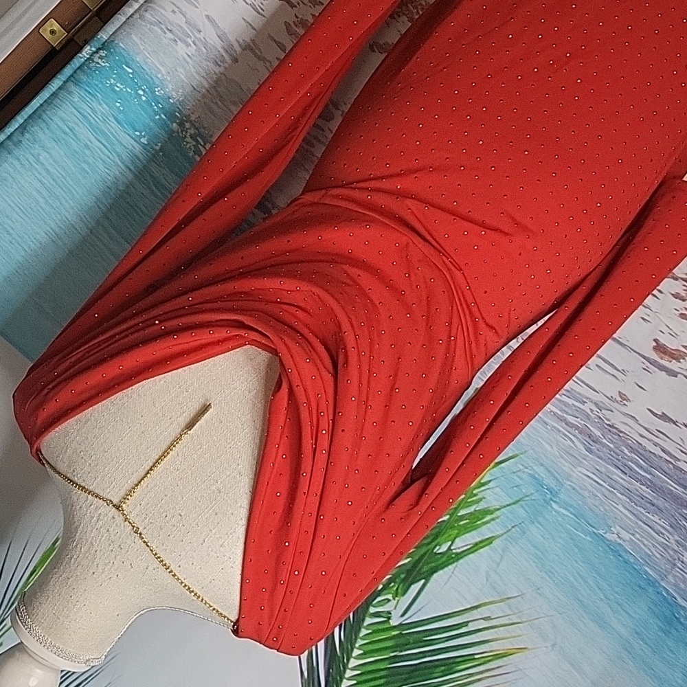 Michael Kors Red Low Back Cocktail Dress Size Medium